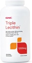 GNC Triple Lecitin 1200mg Supplement, støtter et sunt hjerte, lever og nervesystem, 240 serveringer