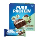 Pure Protein Bars, Høyt protein, Nødvendige Snacks for å støtte energi, Lavt sukker, Glutenfri, Sjokolade Mint-cookies, 1.76oz, 12 greve (Packing May Vary)