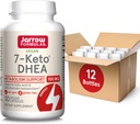 Jarrow Formler 7-Keto DHEA 100 mg, Diett Supplement for fettsyre og karbohydratmetabolisme Støtte, 30 Veggie Kapsler, 15-30 dagers forsyning, Pakke med 12