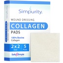 Collagen Dressing Pads - 2" x 2" 5 greve kollagen Pads for sår - ikke-ærlig kollagen Dressing for sårpleie - Sikker n' enkle sår Care forsyninger