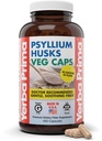Yerba Prima Psyllium Huss Veg Caps, 400 Capsles (625mg) - Vegansk, Ikke-GMO, Glutenfri, Colon Cleanser, Daglig fiber Supplement for Gut helse og regelmessighet
