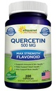 aSquared ernæring Quercetin 500 mg Supplement - 200 kapsler - Quercetin Dihydrat å støtte kardiovaskulær helse - Maks styrke pulverkompleks piller å bidra til å forbedre immunrespons