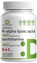 ENDRING R Alpha Lipoic Acid 600mg med Benfotiamin 300mg per servering, 120 Veggie Capsules – 200mg R-ALA per kapsel – Antioksidant Supplement for energi og nervesystem støtte