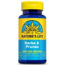 Naturens liv urter og krukker ® 400 mg Senna & Herbal blanding for sunn Digestion støtte ® Non-GMO ® 100 faner, 100 Serv.