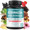 Echinacea ekstrahere kapsler med Echinacea, Goldenseal Root, Elderberry og mer - 120 kapsler for 4 måneders forsyning