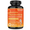 NATURE TARGET Glucosamine Chondroitin Joint Support Supplement - Plus MSM, Collagen, Turmeric, Shellfish Gratis, Støtter Joint, Knuser, Cartilage, for menn og kvinner, 120 Caps