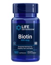 Livsforlengelse Biotin 600 mcg vitamin B7 støtte supplement for vakkert hår, negler og utover – Glutenfri, ikke-GMO - 100 kapsler