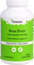 Vitacost Noni Fruit - 1.300 mg per porsjon - 180 Kapsler