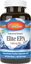 Carlson - Elite EPA Gems, 1000 mg EPA Fiskeolje, Wild-Caught, Norsk Fish Oil Supplement, Sustainablely Sourced, bidrar til å opprettholde sunne triglycerider nivåer, 60 Softgels