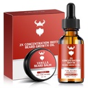 Beard Growth Kit - 2X Konsentrasjon Biotin for menn, naturlige ingredienser med Argan olje, Jojoba olje og vitamin (Vanilla)