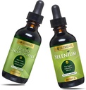 Go Næringsstoffer flytende klorofyll & Selenium 200 mg Supplement | Yeast-free flytende dråper, selen dråper, Herbal kosttilskudd | Natrium kobber klorofyllin Supplement, klorofyll flytende dråper