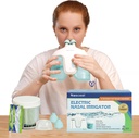 Elektrisk Nasal Irrigasjonssystem, Nasal rengjøringsmaskin Nese Cleaner for Sinus Voksen, Nese Vaskemaskin, Nasal rengjøringssystem med 50 saltpakker (grønn)