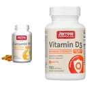 Jarrow Formler Curcumin 95 500mg - Opp til 120 Serveringer (Veggie Caps) & Vitamin D3 125mg (5000 IU) - 100 Servings (Softgels)