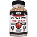 Kaya Naturals Sunn Gluco med Bittermelon Supplement | Støtte sunne nivåer og funksjon, 20 urter vitaminer og mineraler, Alpha Lipoic Acide, kanel, vitamin C & E, ikke-GMO (60 greve)