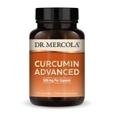 Dr. Mercola Curcumin Advanced - 500 mg Curcumin Root Extract - 95% Curcuminoids - For Visjon Helse, Digestion & Focus - Utgivelse - Ikke-GMO, Glutenfri og soya-fri - 30 Kapsler (30 Serveringer)