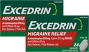 Excedrin Migraine Pain Reliever Caplets 24 ea (pakke med 2)