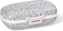 1Pack Travel Pill Organizer, 8 Sammenligninger Portable Pill Case, liten Pill Box for Pocket Purse Bærbar medisin Vitamin Container (Sparkling Silver)