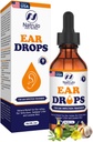 Naturlig øredråper for øreinfeksjon – Herbal øredobber for voksne, barn og kjæledyr – Soothes Discomfort, øresmerter, kløende øredobber, svømmerøre, & loosens Wax – barn trygt øreolje laget i USA (2 Oz)