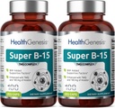 Super B-15 100 Vcaps 2 Pack - Niacin Kalsiumkolin Inositol DMG TMG - støtter sunn oksygen energi nivåer