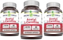 Amazing Formler Acetyl L-Carnitine 1500 Mg Per Serving Veggie Capsules Supplement | Ikke-GMO | Glutenfri | laget i USA | Egnet for vegetarianere (120 greve) | Pakke med 3