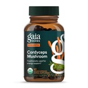 Gaia Herbs Cordyceps Mushroom - Energistøtte Supplement for vedlikehold av energi, utholdenhet og Stamina - med organiske Cordyceps Mushroom - 40 Vegan Liquid Phyto-Capsules (40-dagers forsyning)