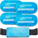 Reusable Hot og Cold Gel Ice Pack Wrap (4 Pack) for skader - Justerbar og fleksibel for knær, rygg, skulder, armer og ben - Reusable