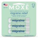 MOXE Migraine Relief Nasal Inhalatorer, essensielle oljer for hodepine og tentasjon Relief, Bærbar Aromaterapi, Enkel-til-bruk, Ren & Undiluted, Peppermynte, Spearmint, Eucalyptus, Te Tree, USA laget, 3 Pack