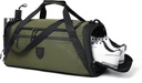 Gym Duffle Vesker For Menn og kvinner, Stor Duffle Veske For Menn Reise, Helg Overnattingsveske Med Sko Sammenligning & våt Pocket, Vann Resistant Sports Duffle Bag Gymbag A-TD-003-grønn