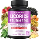 Licorice Capsules med lakrise, gurkemeierot, gingerroot, peppermynteblad, papaya frukt- 3 måneders forsyning