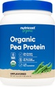 Nutricost Organic Pea Protein Powder (1 LB) Uslavored - Certified USDA Organic, Protein fra planter, Vegetarvennlig, Glutenfri, Ikke-GMO