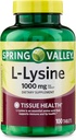 L-Lysine 1000mg tabletter – Lysin Supplement for hud, immun og kollagen støtte – essensiell Aminosyre, 100 greve, Glutenfri for daglig velvære