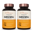Live Conscious CurcuWell - Curcumin og Boswellia Blend | Maks styrke felles, kropp og kognitiv støtte - 60 dagers forsyning (2-Pack)