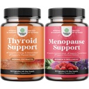 Bundle of Herbal Adrenal og Thyroid Support Complex - Mood Enhancer Energi Supplement for Thyroid helse og komplett Herbal Menopause Supplement for kvinner for natt Sweats Mood og mer