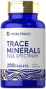 Carlyle Trace Minerals | 200 tabletter | Fullspektrum Supplement | Ikke-GMO & Glutenfri Kompleks | by Vital Trace