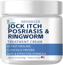 Bio-MD Jock Itch Krem, Jock Itch Krem Ekstra styrke for menn og kvinner, Psoriasis krem, Ringorm behandling for mennesker, kløe krem - kraftig og rask relief