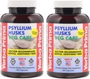 Yerba Prima Psyllium Huss Fiber Veg Caps - 180 (pakke med 2)