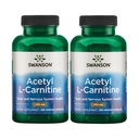 Swanson Acetyl-L-Carnitine - Amino Acid Supplement fremme kognitiv helse og muskel støtte - naturlig formel kan fremme nervesystem helse - (100 Veggie Capsules) (2 pakke)