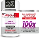 KLINISK GJENNOM (2-måneders forsyning) BRAIN-leveransemidler med profylaktisk AGING, minnepiller, Omega 5 Pomegranat Supplement, 1 flasker 120ct