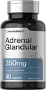 Horbäach Raw Adrenal Glandular | 350 mg | 90 kapsler | Ikke-GMO, Glutenfri Supplement