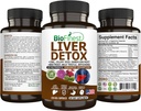 BioFinest Liver Detox Supplement - 22 Næringsstoffer Melk Thistle Artichoke Celery Seed Chanca Piedra Beet Root Dandelion Turmeric Ginger - Alkohol rense energi Digestion Metabolisme (120 Veg. Kapsler)