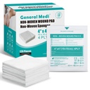 General Medi Sterile Gauze Sponges, 4" x 4" Ikke-Woven sår pads - Individuelt omringet høy absorbent sponges pads for å pusse mindre sår, kutt og brenner sår omsorg (60 pakker, 120 stykker totalt)