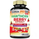 Hawthorn Berry Supplement Ekstrahere Kapsler - 120 Vegan Kapsler i 4 måneder - Kombinert Beet Root, Ashwagandha, Turmeric Curcumin & Black Pepper