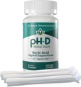 pH-D Feminin Helse - Boric Acid Starter Bundle - pH-D Boric Acid Vaginal Suppositories 12 greve og 3 Vaginal Suppository Applikatorer