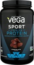 Vega Sport Premium Protein pulver, sjokolade, vegansk, 30g Plante Basert protein, 5g BCAA, lav carb, ingen sukker, keto, mørkefri, glutenfri og ikke-GMO, eraprotein for kvinner og menn, 29,5 Oz