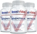 Forskning Bekreftet anemi støtte - Replenish Iron, Reguler Hemoglobin, Forbedre energi - jern, vitamin C, vitamin A, B12, Folat, BioPerine - 180 kapsler - Vegan