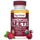 Kjenn gode vitaminer Organic Beet Root pulver kosttilskudd (tabeller) | Beets Nitric Oxid Supplement | Red Beet pulver støtte sunn sirkulasjon med naturlige nitrater for naturlig energi