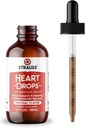 Strauss Naturals Heart Drops – Naturlig Mistletoe & Aged Whitelic Extract hjerte helse supplement – bidrar til å opprettholde sunn kardiovaskulær system – Vegan & ikke-GMO – 100 ml flaske