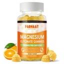 Magnesium Glycinate Gummies 1000mg - Sukkerfri magnesium Kalium Supplement med vitamin D, B6, CoQ10 for rolig Mood & søvn støtte - 60 Orange Gummies