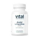 Vitale næringsstoffer Acetyl L-karnitin 500 mg | Hjerne, minne og kognitiv støtte Supplement * | Vegan | Gluten, Dairy, Soya Free | Ikke-GMO | 60 kapsler