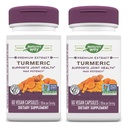 Naturens vei gurkemeie Max potens premium ekstrakt - gurkemeie Supplement for felles støtte* - med gurkemeie ekstrakt - for menn og kvinner - Glutenfri - 60 vegansk kapsler (Pack of 2)